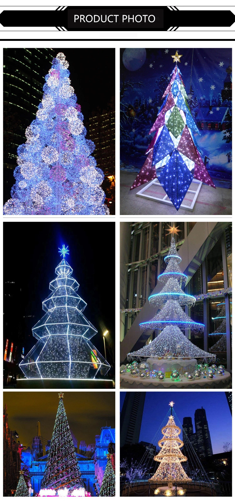 Outdoor Waterproof PVC Artificial Giant 10m Christmas Tree Giant for Christmas Decoration