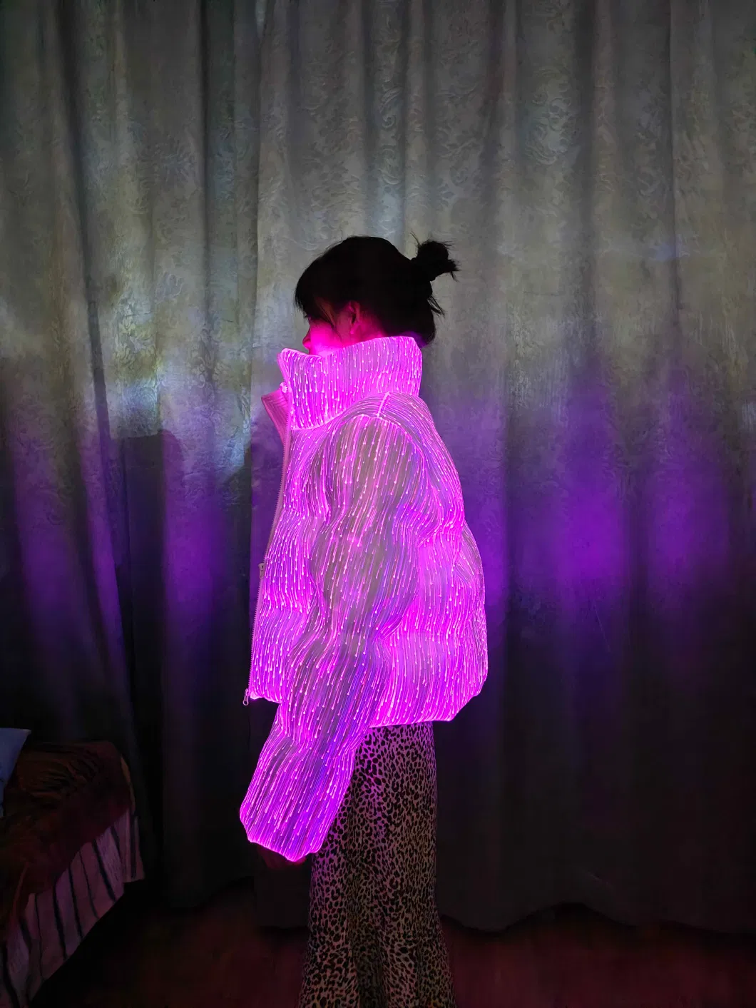 Glow in The Dark Luminous Fiber Optic Clothes