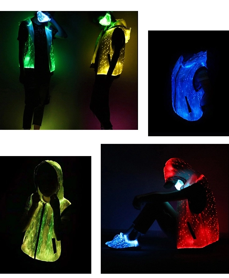 Dance Show Nightclub Clothes DJ Costumes LED Light Luminous Jacket