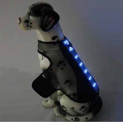 Chaleco para perros con iluminación Flash y cierre de velcro de calidad, ropa para mascotas LED