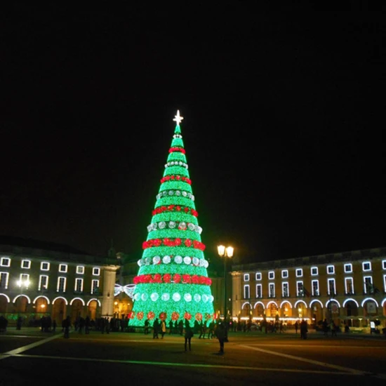 El motivo de la esfera 3D artificial LED de Navidad grande al aire libre enciende el árbol de la bola de Navidad en venta